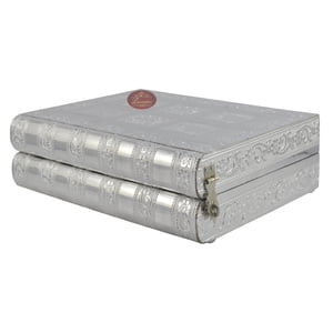 Premium Jewellery Box Box 4 Tray & 1 Roll - Antique Look Maroon Velvet